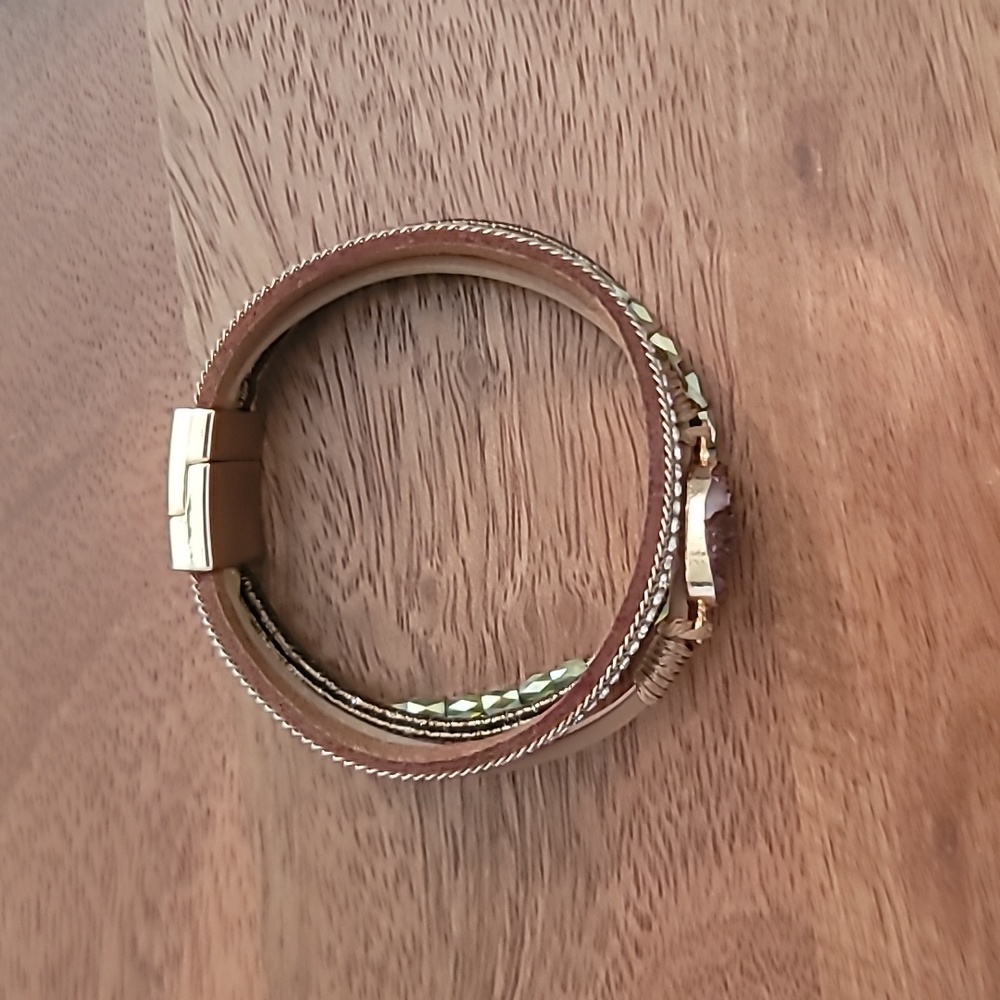 Brown magnetic bracelet
